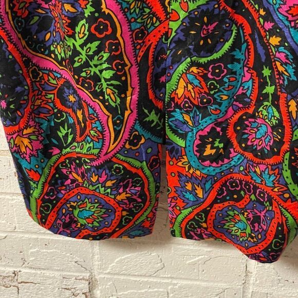 Vintage David Warren Retro 80s Neon Colorful Plus Size 16 - Picture 9 of 11